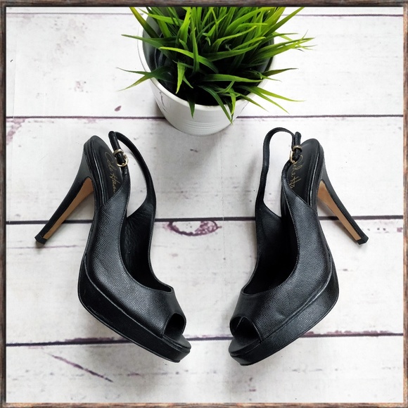 COLE HAAN Air Stephanie Slingback Peep Toe Pumps 8 - Picture 1 of 8